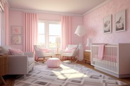 changing pink nursery changing pink nursery illustration table pale, accents geometric, patterned curtains changing pink nursery